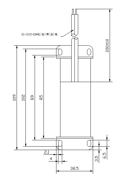 游戲刺珠器用交流高頻推動(dòng)式電磁鐵-尺寸圖